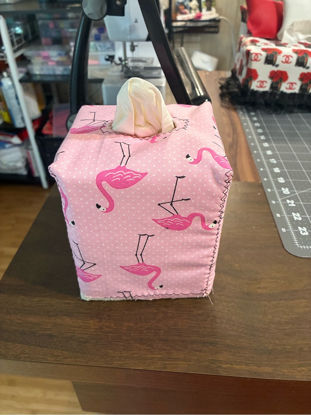 Pink Flamingo Tissue Box Cover - Home Party Supplies